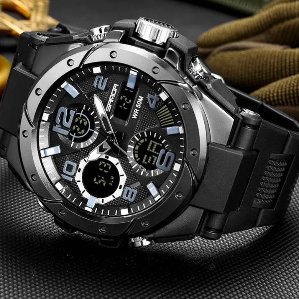 Мужские часы Sanda 6008 All Black фото 3