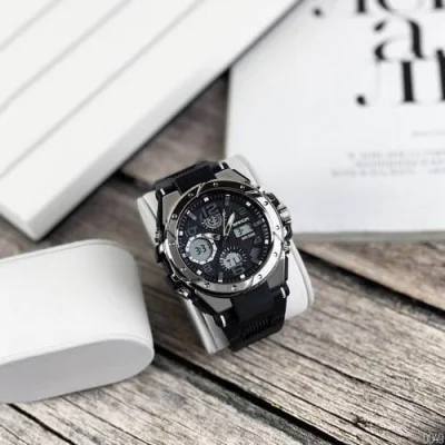Чоловічий годинник Sanda 6008 Black-Silver