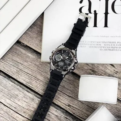 Чоловічий годинник Sanda 6008 Black-Silver