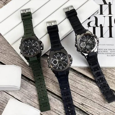 Чоловічий годинник Sanda 6008 Black-Silver
