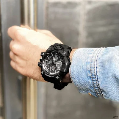Чоловічий годинник Sanda 6021 Black-Silver