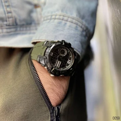 Мужские часы Sanda 6015 Green-Black