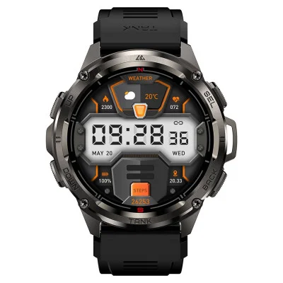 Тактические Умные Часы с Компасом Kospet TANK T3 ULTRA Black + GPS, Спортивные Режимы, Водозащита, Звонки