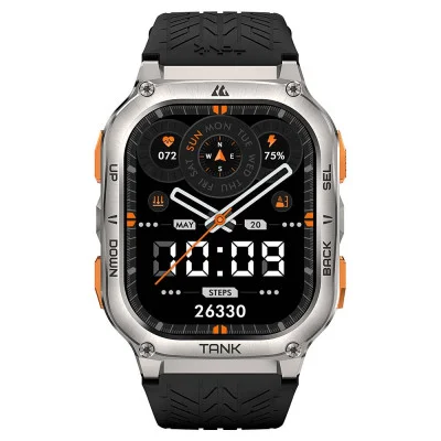 Спортивные Умные Часы Kospet TANK M3 ULTRA Silver + GPS, Спортивные Режимы, Водозащита