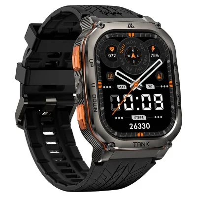 Тактические Умные Часы Kospet TANK M3 ULTRA Black + GPS, Спортивные Режимы, Водозащита, Звонки