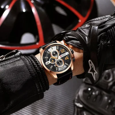 Чоловічий годинник Curren 8393 Gold-Black