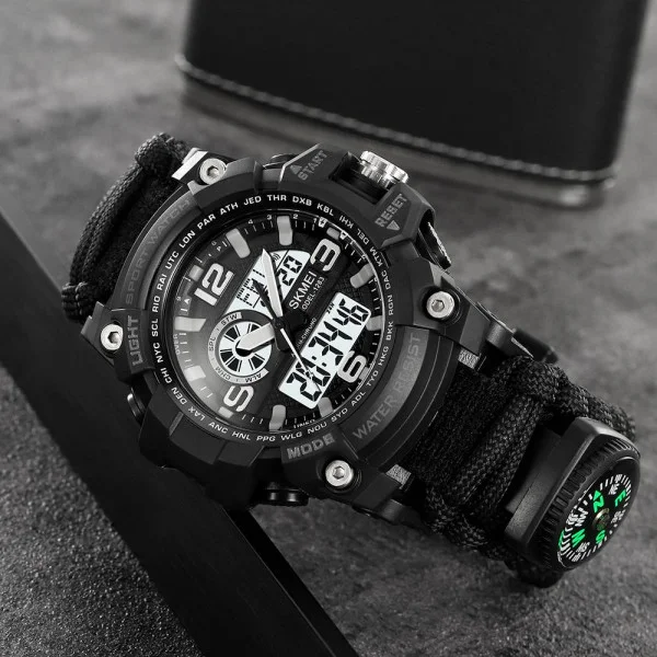 Чоловічий годинник Skmei 1283NBK Black фото 4