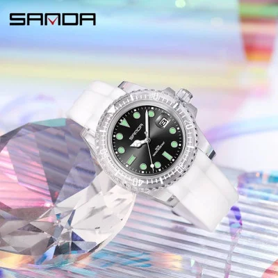 Женские часы Sanda 9007 White-Black