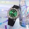 Жіночий годинник Sanda 9007 Black-Green фото 4
