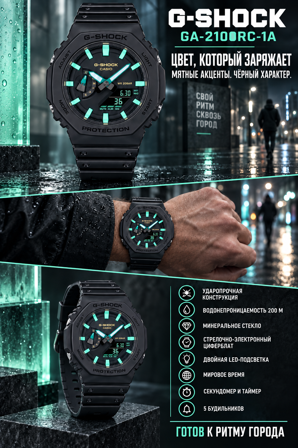 Casio G-SHOCK GA-2100RC-1A
