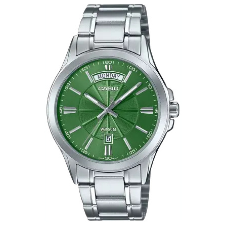 天然石☆極上大粒ミントエメラルド×極上Dクォーツの3点セット14kgf ⌚Купить Мужские часы Casio MTP-1381D-3A за 3 580 грн в ABTIME